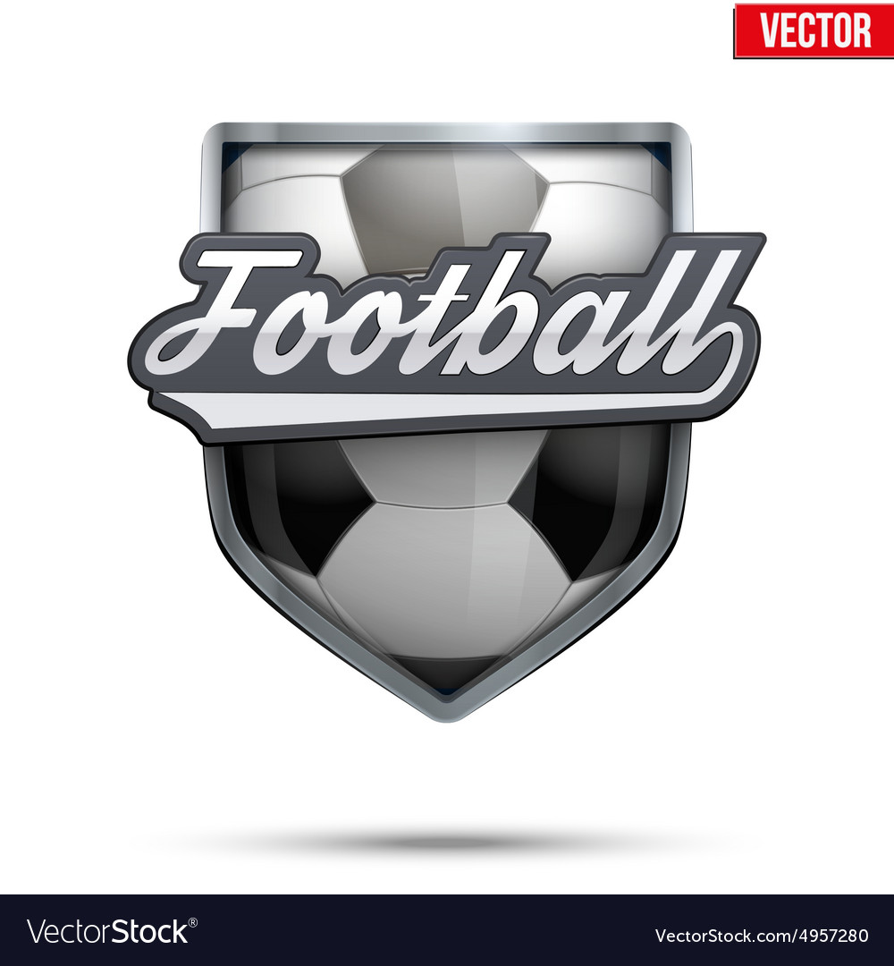 Premium symbol of football label Royalty Free Vector Image