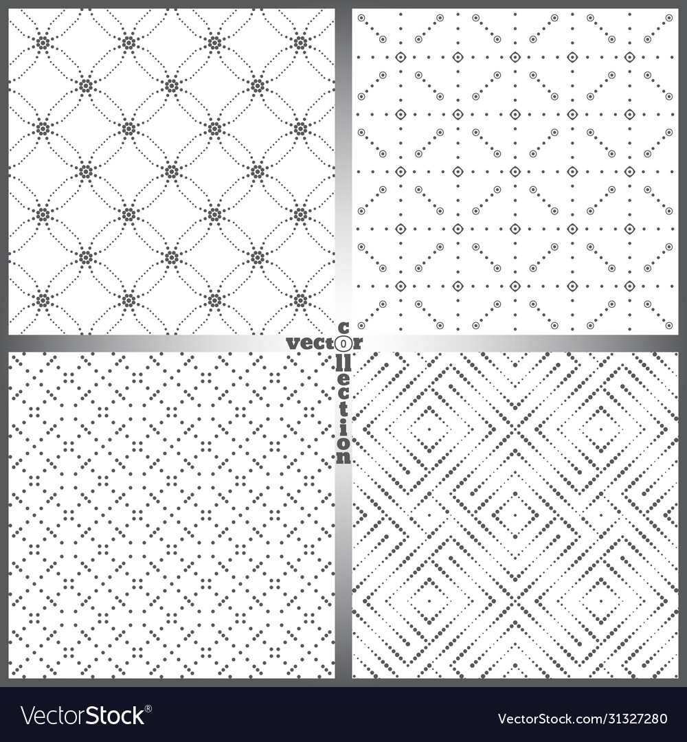 Seamless pattern set vector image Seamless pattern set