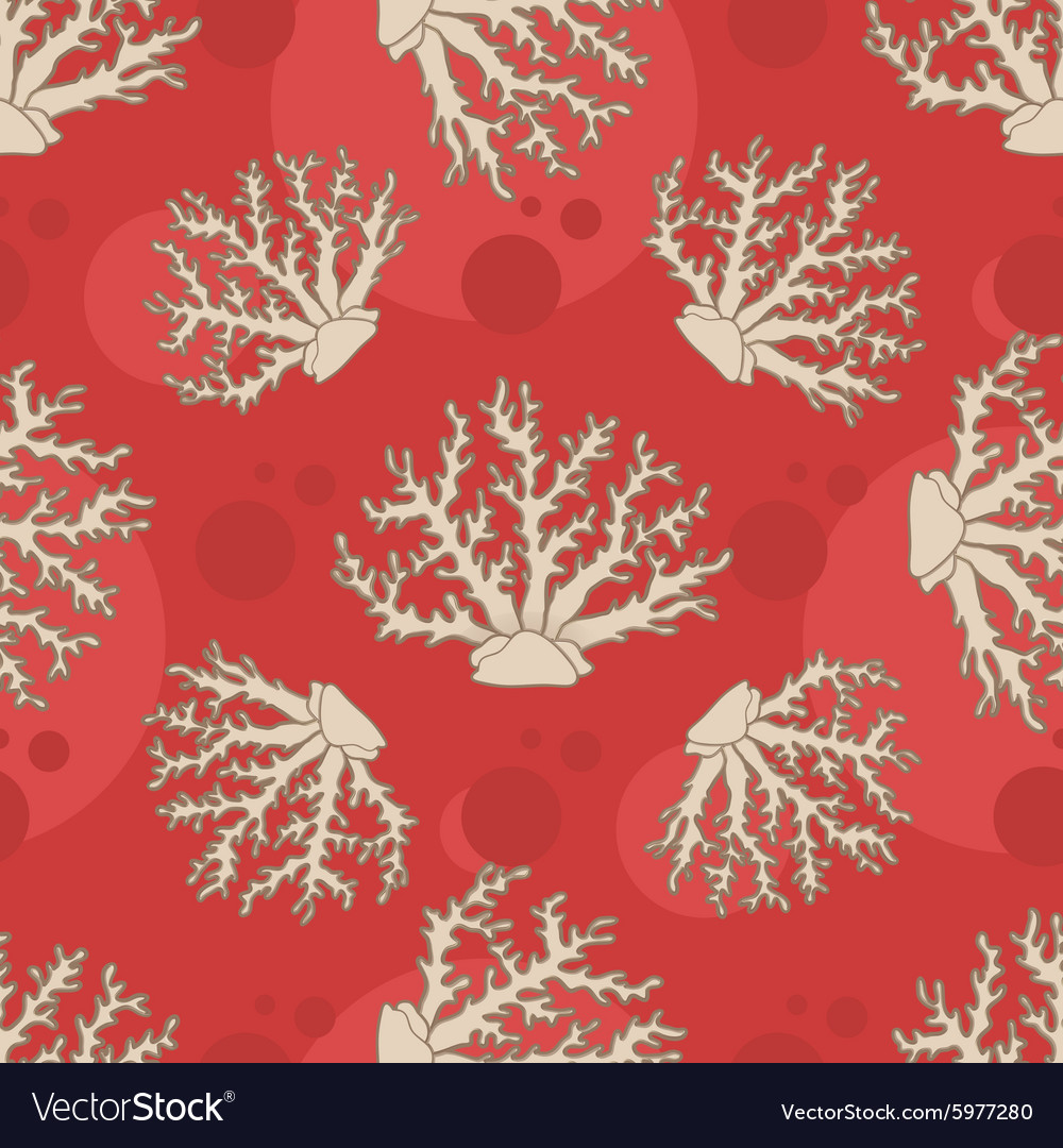 Seamless pattern with coral