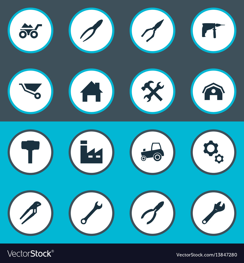 Set of simple build icons