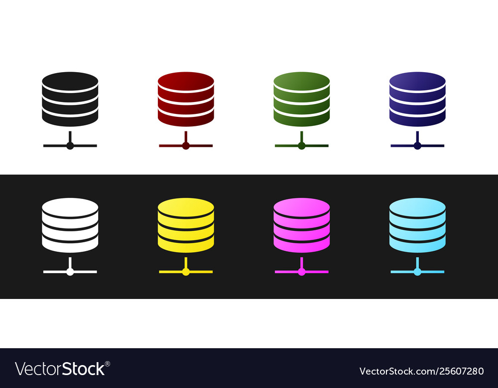 Legen Sie Serverdaten Webhosting-Symbol isoliert vector image Legen Sie Serverdaten Webhosting-Symbol isoliert