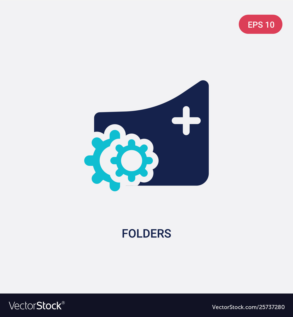 Two color folders icon from edit tools concept vector image Two color folders icon from edit tools concept