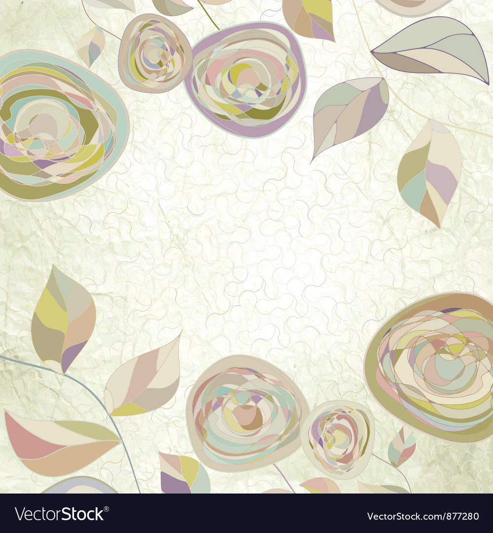 vintage flower template royalty free vector image