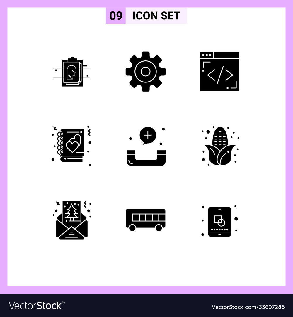 9 universal solid glyph signs symbols