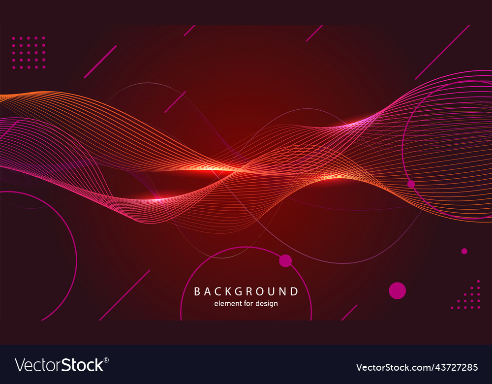 Abstract wave background element for design vector image Abstract wave background element for design