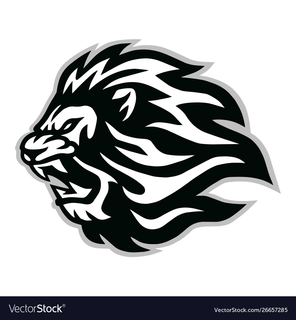 Angry lion head logo icon design Royalty Free Vector Image