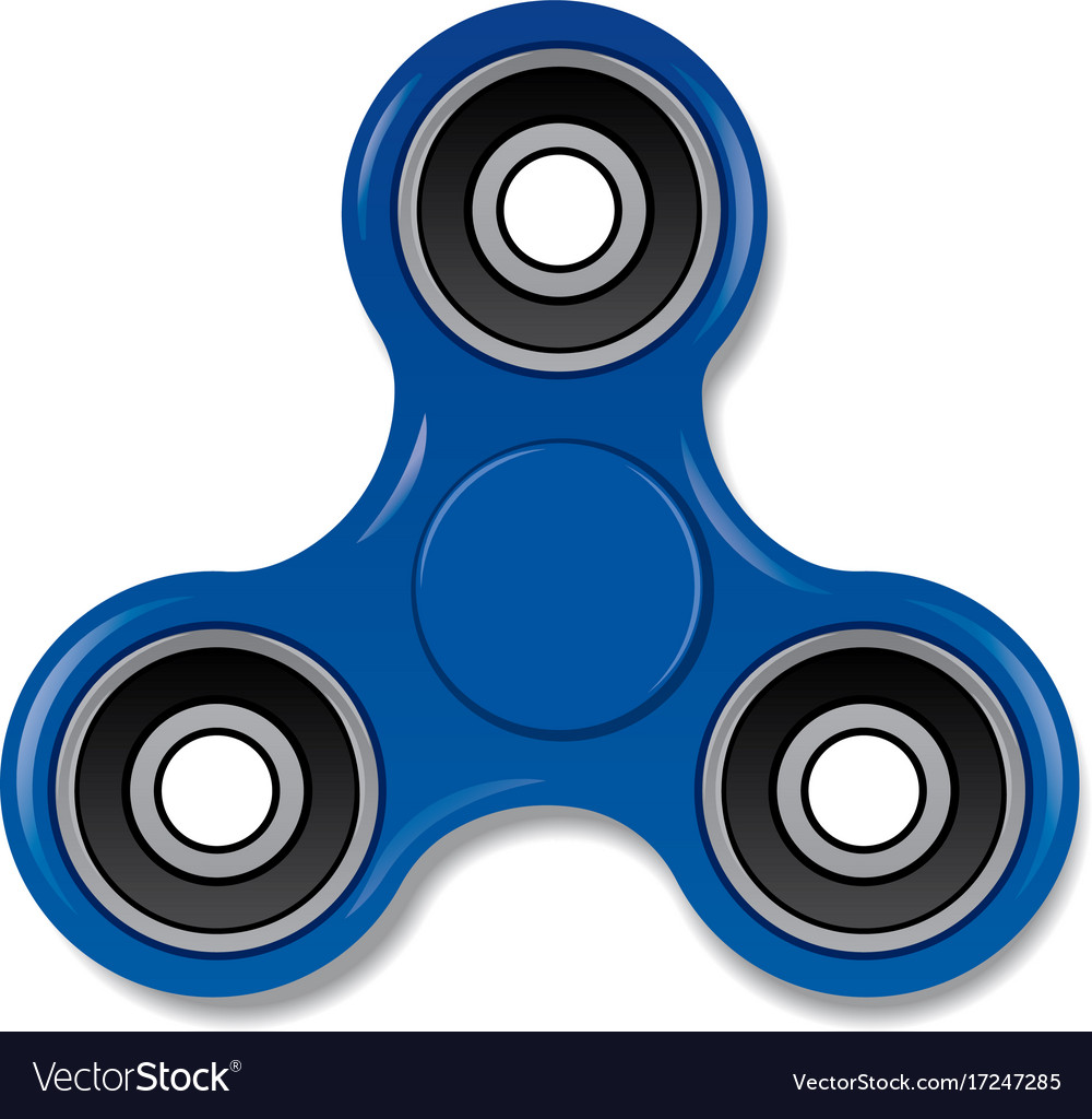 Blue spinner toy Royalty Free Vector Image - VectorStock