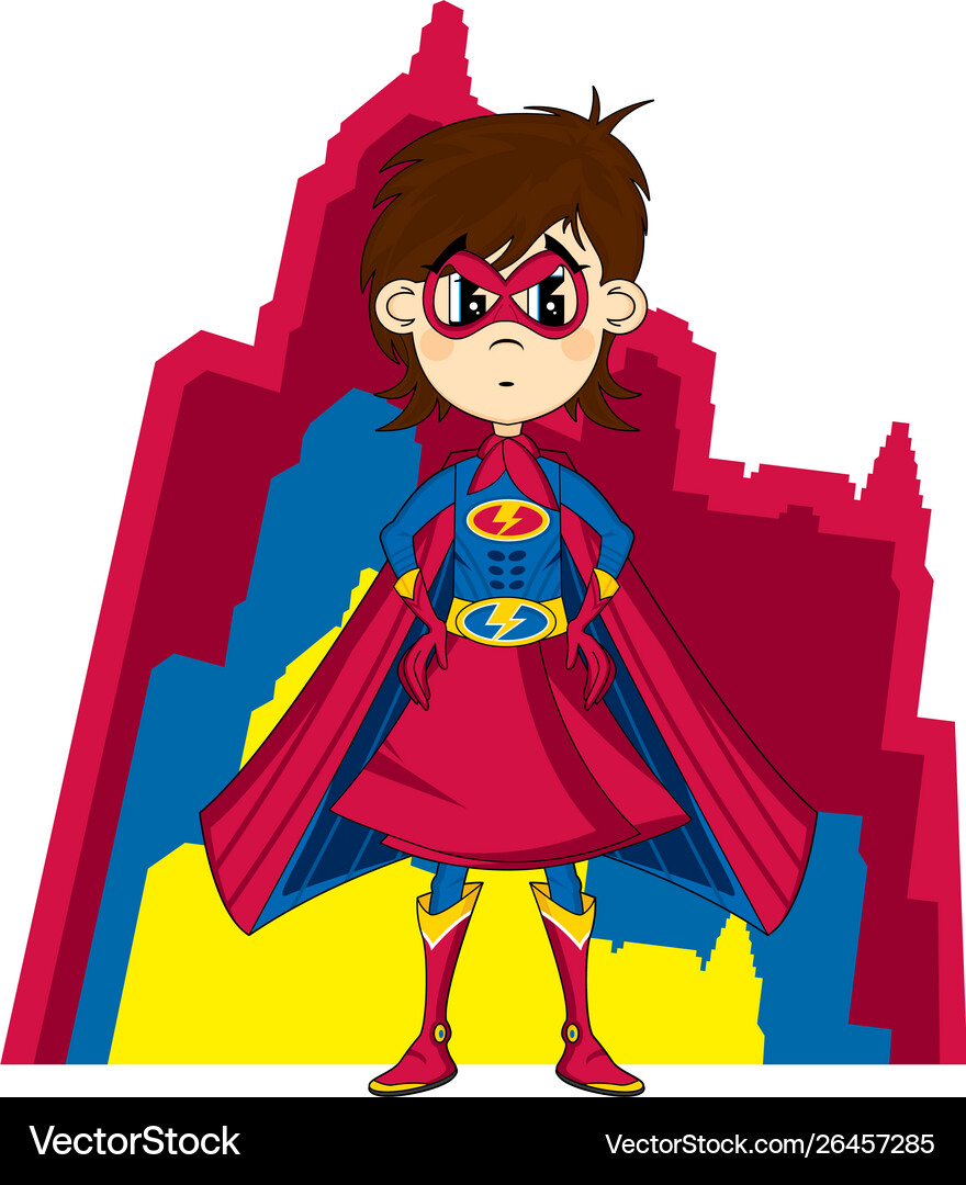 Cartoon superhero character Royalty Free Vector Image