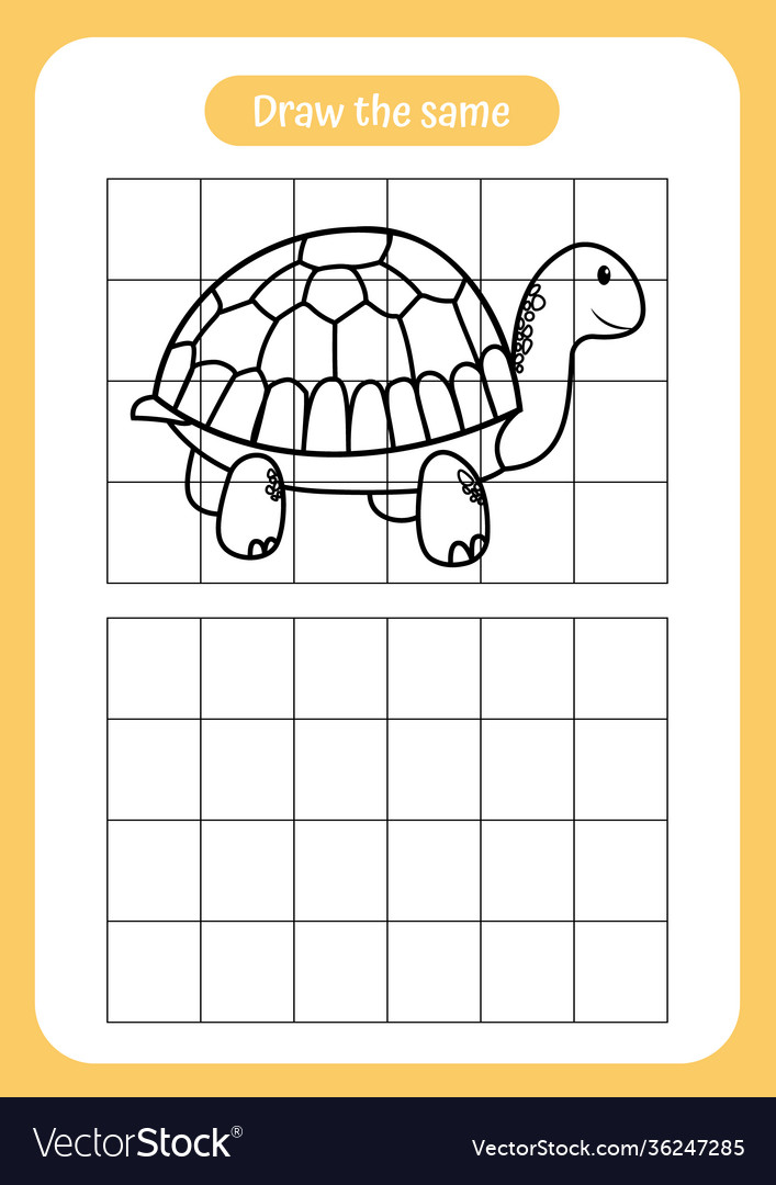 Copy Picture Turtle - Use Grid Royalty Free Vector Image