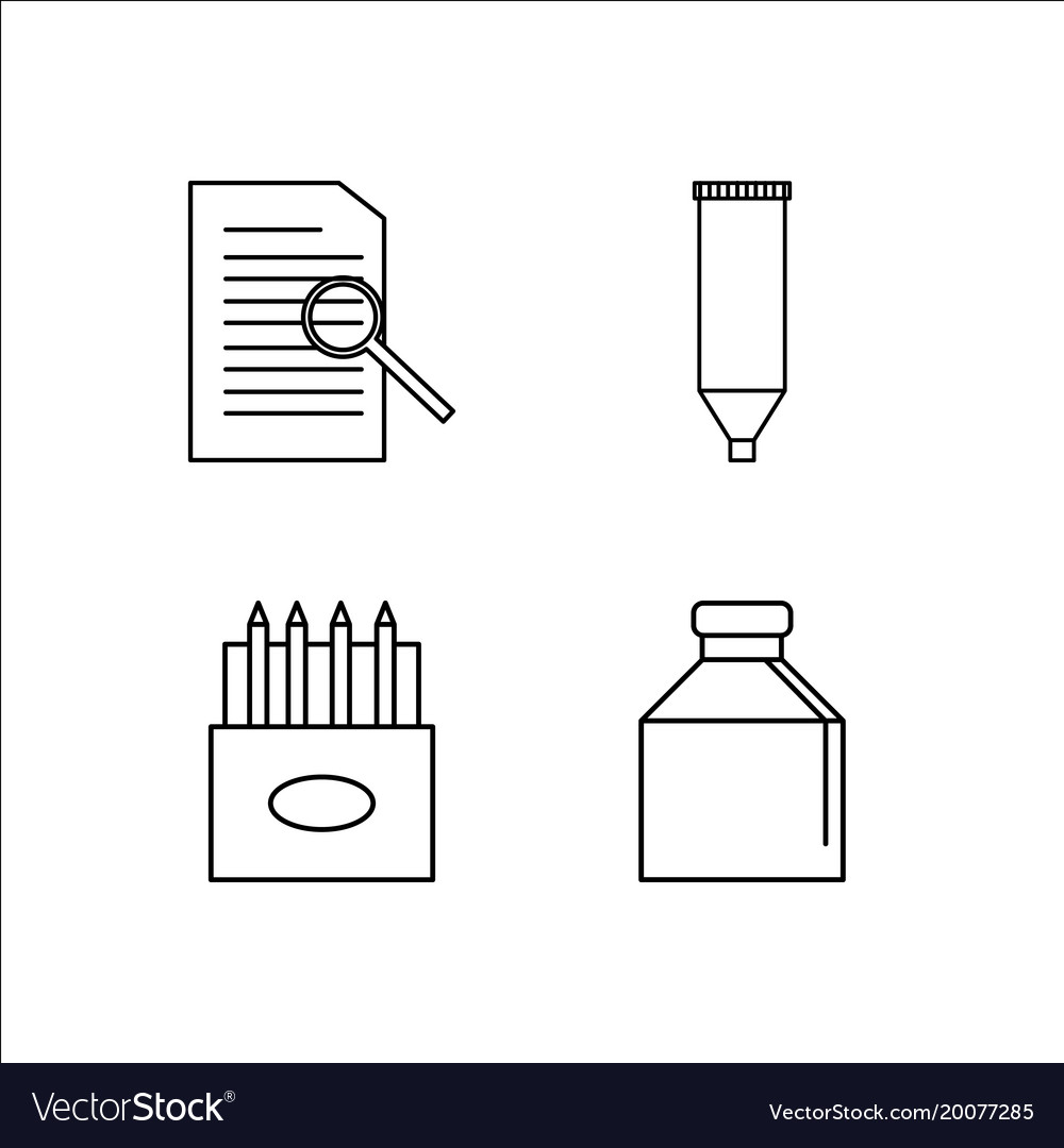 Design and studio simple linear icon setsimple