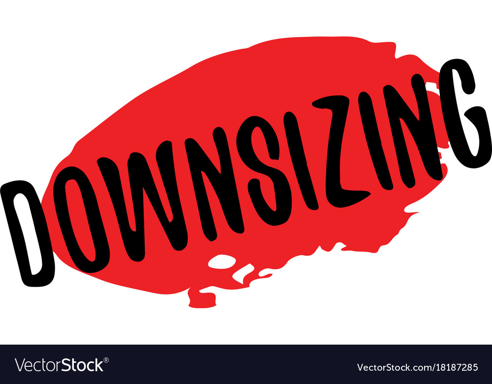 Downsizing Rubber Stamp Royalty Free Vector Image