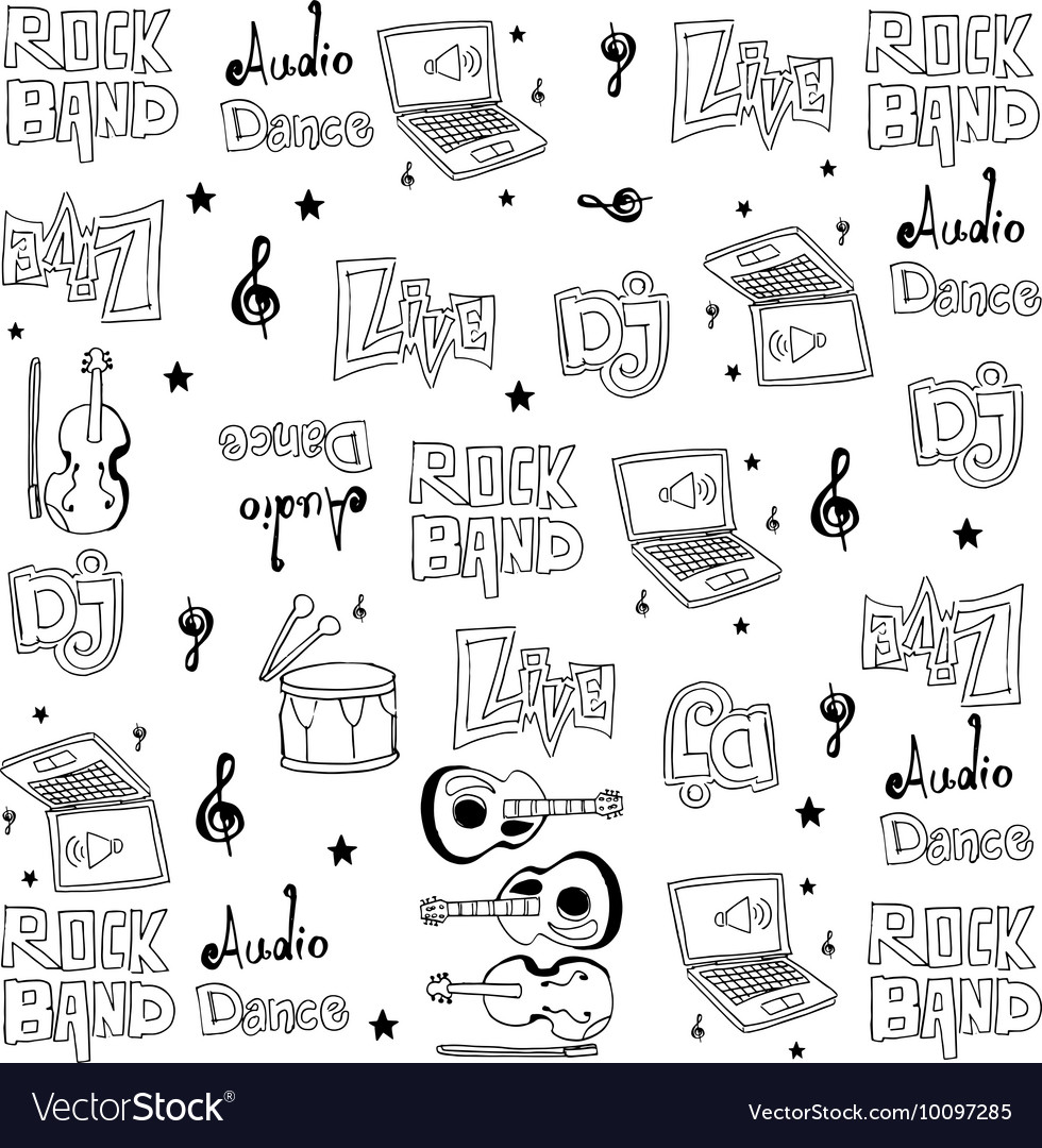 Element music doodles set Royalty Free Vector Image