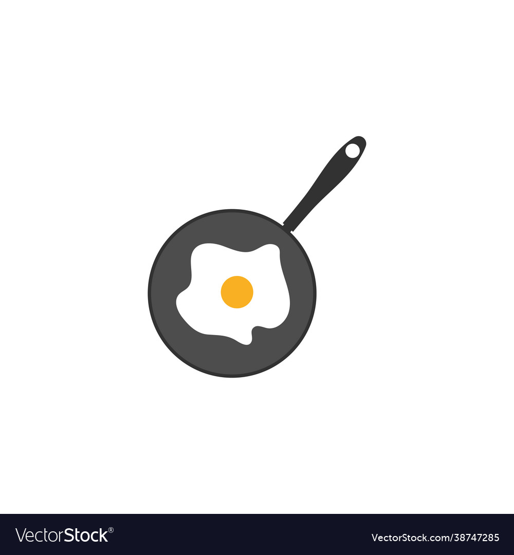 Frying pan icon design template isolated