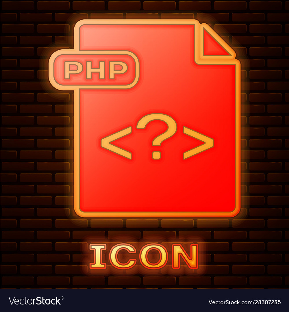 Glowing neon php file document download