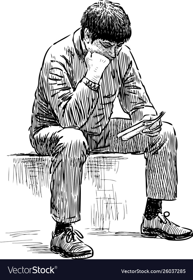 guy reading a book stock image