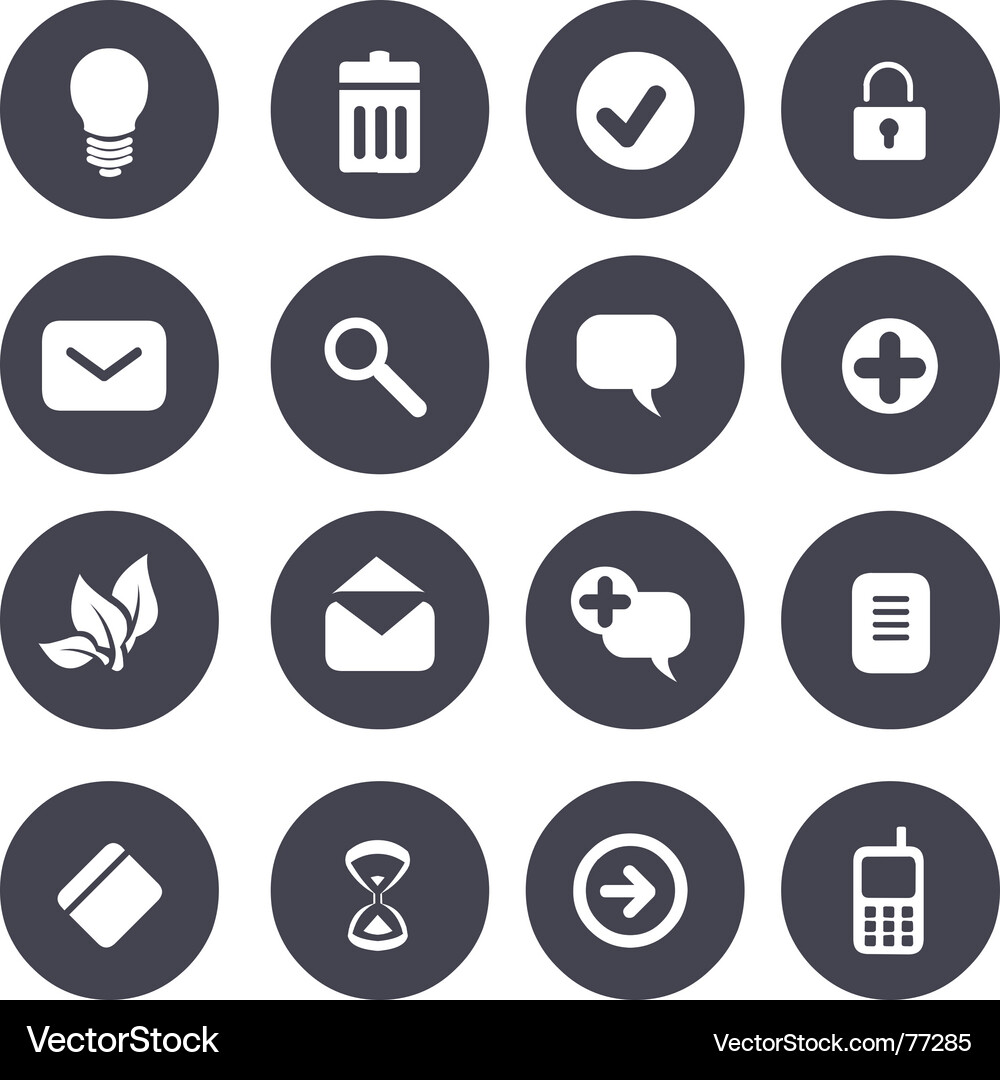 Icons set Royalty Free Vector Image - VectorStock