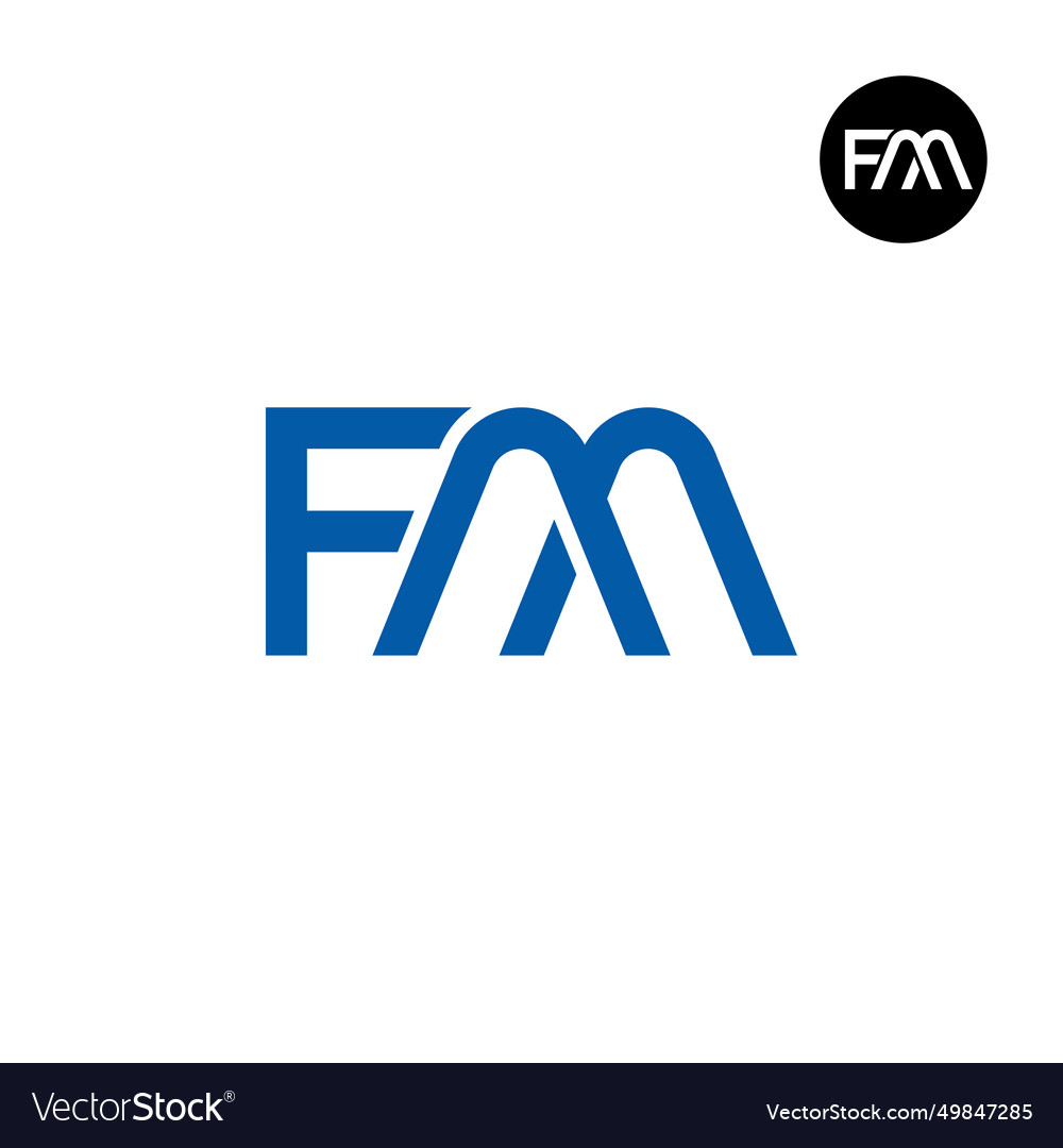 Letter Faa Monogram Logo Design Royalty Free Vector Image