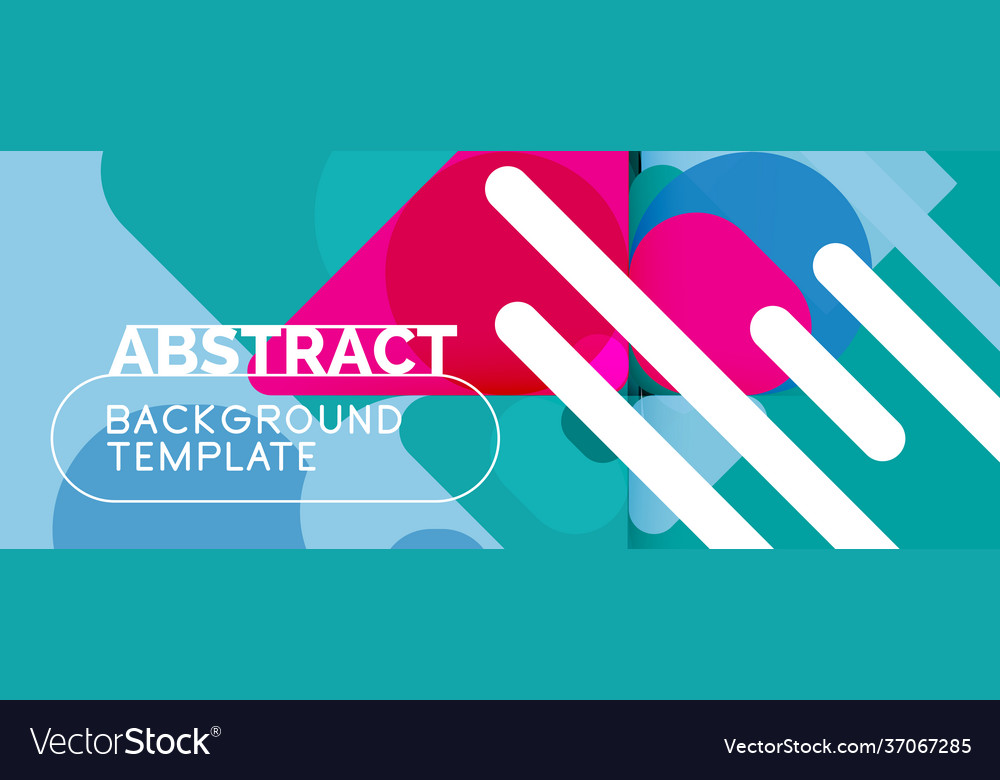 Modern geometric round shapes and dynamic lines vector image Modern geometric round shapes and dynamic lines