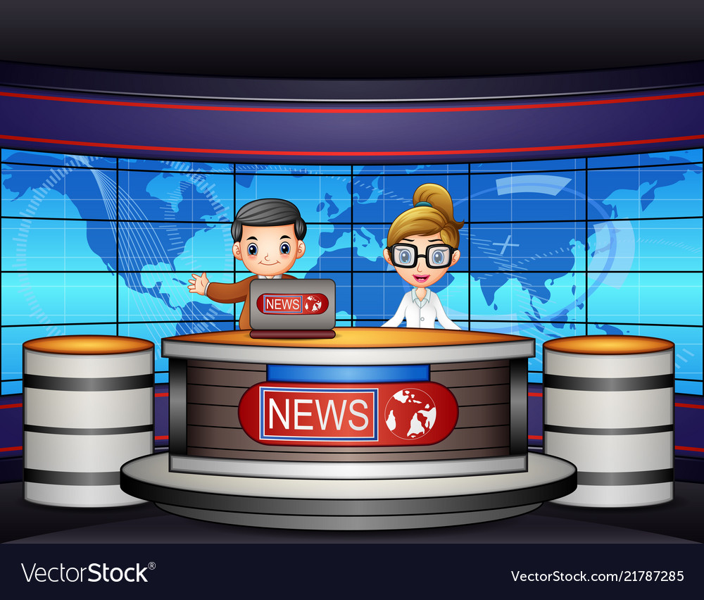 News anchor lived on television Royalty Free Vector Image