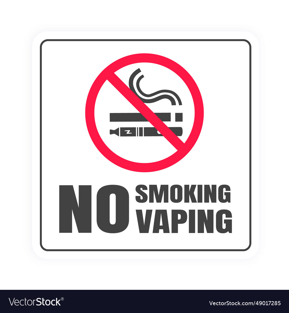 No smoking vaping sign Royalty Free Vector Image