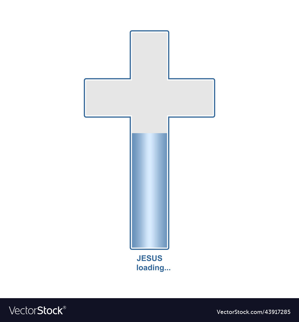 Progress bar or loading within christian cross Vector Image Progress bar or loading within christian cross