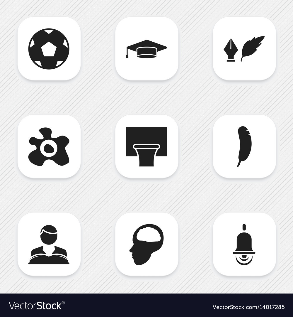 Set of 9 editable science icons includes symbols