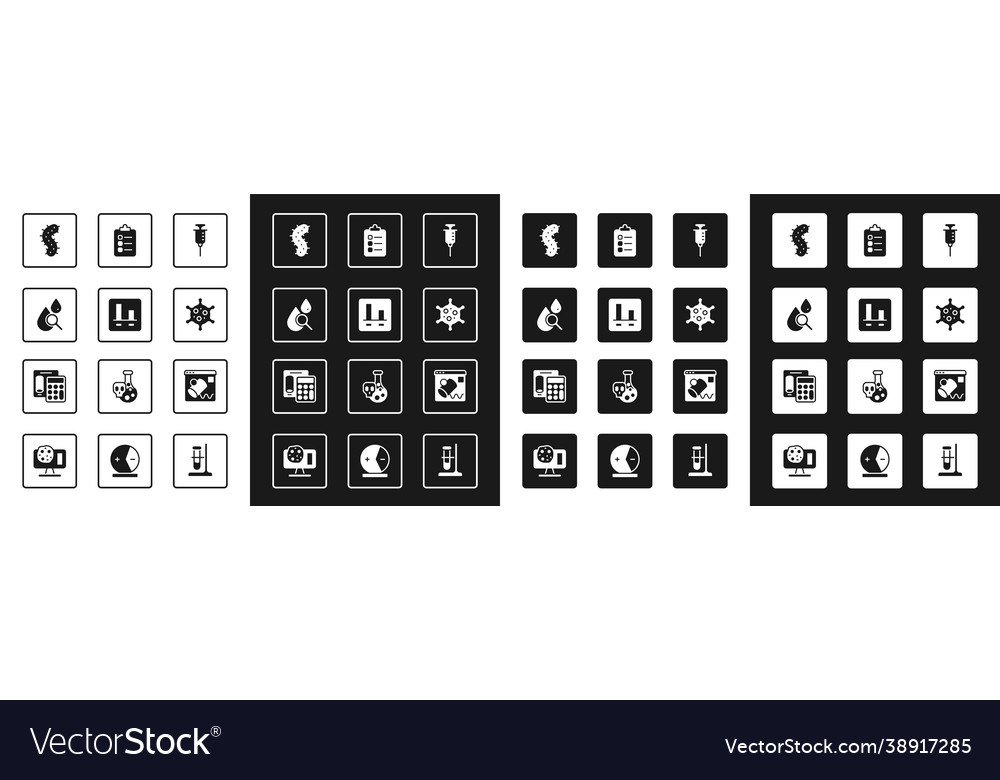 Set syringe graph chart infographic drop