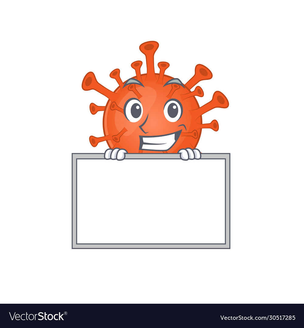 Smiley deadly corona virus cartoon character