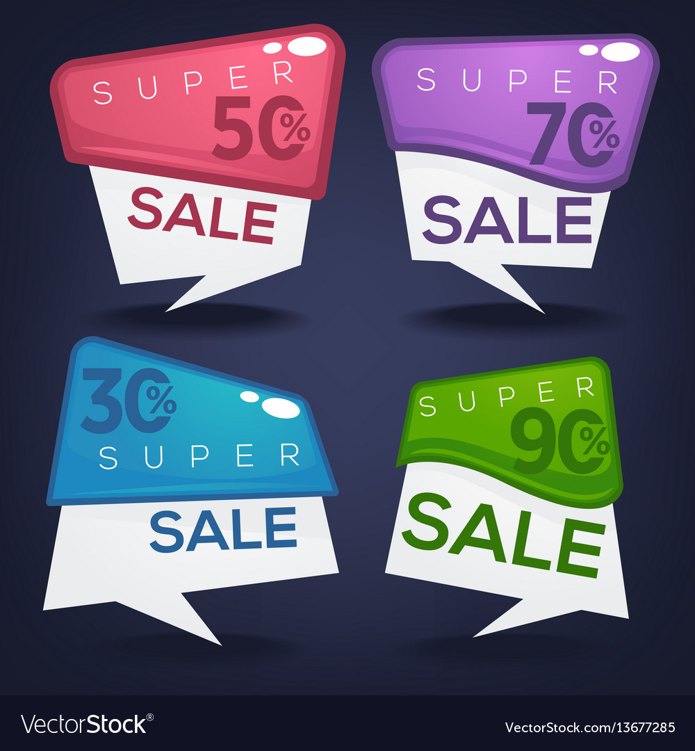 Super sale collection of bright discount bubble Vector Image
