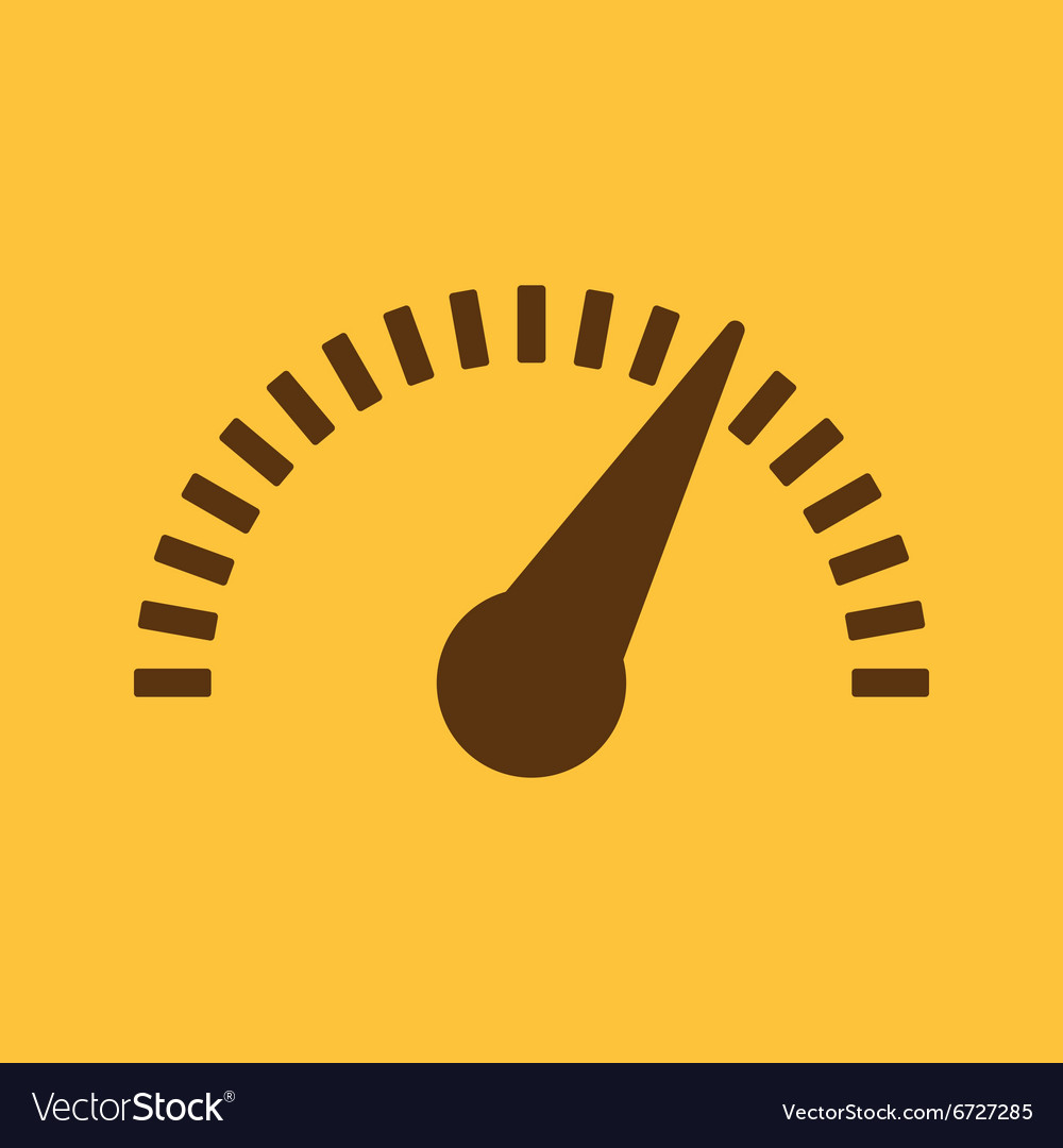 Tachometer speedometer and indicator icon