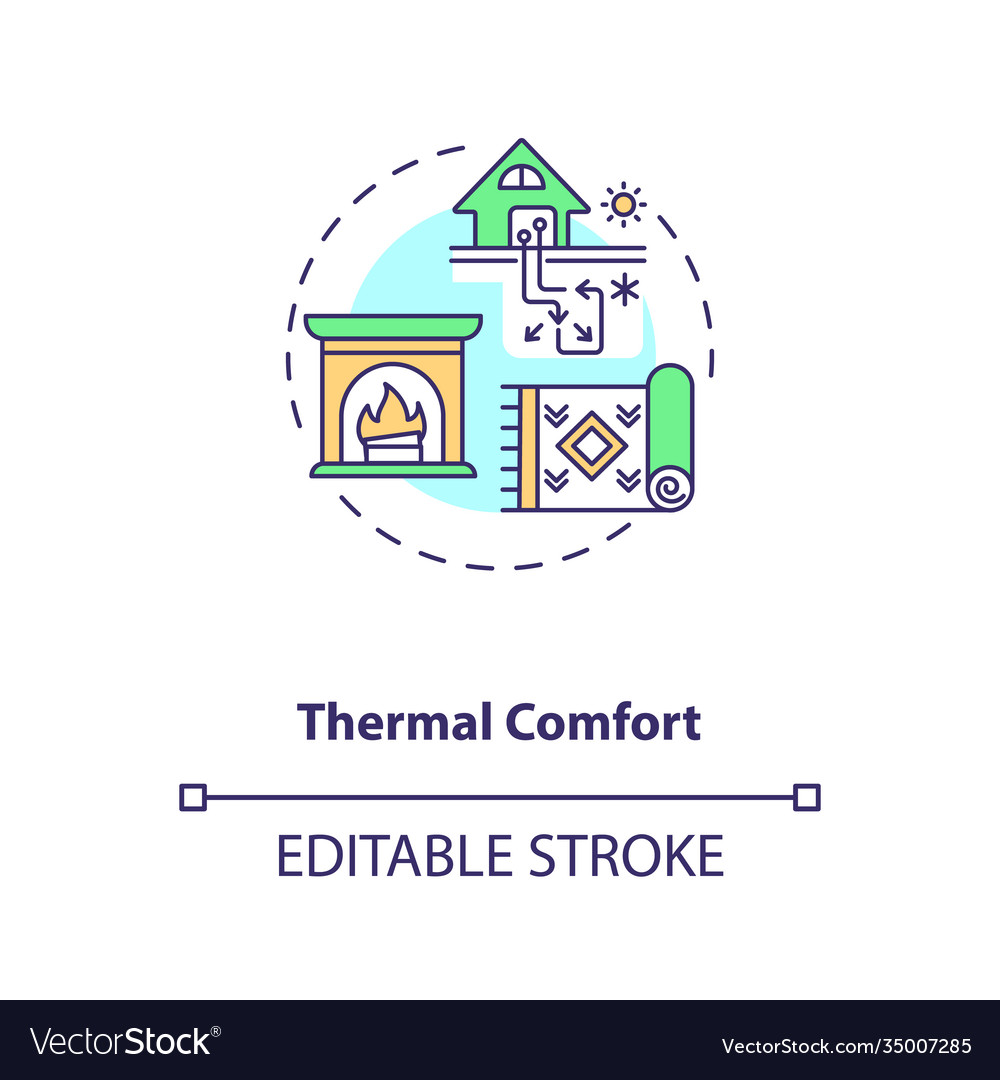 Thermal comfort concept icon Royalty Free Vector Image