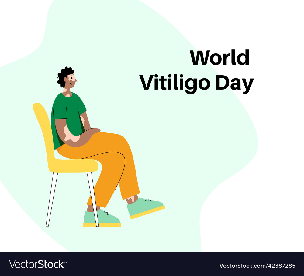 Vitiligo Tageskonzept vector image Vitiligo Tageskonzept