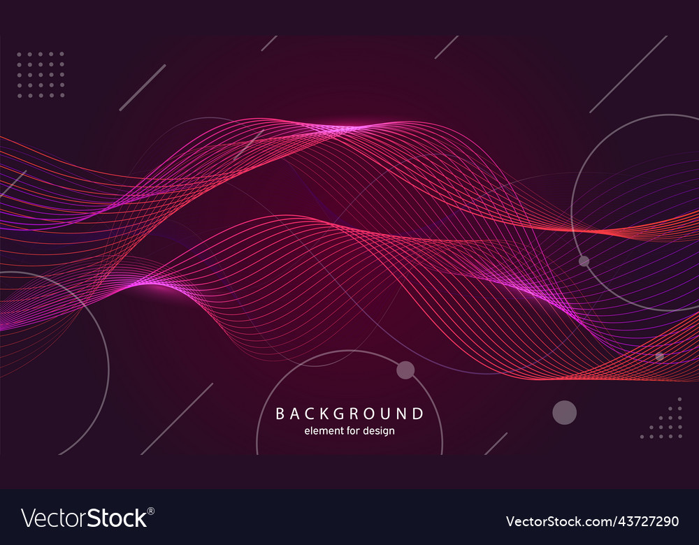 Abstract wave background element for design vector image Abstract wave background element for design