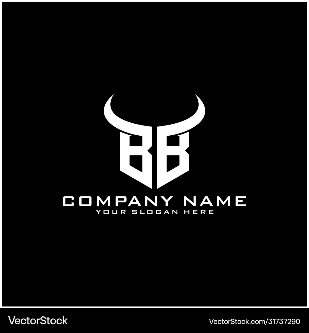 Bb letter logo icon design template elements Vector Image