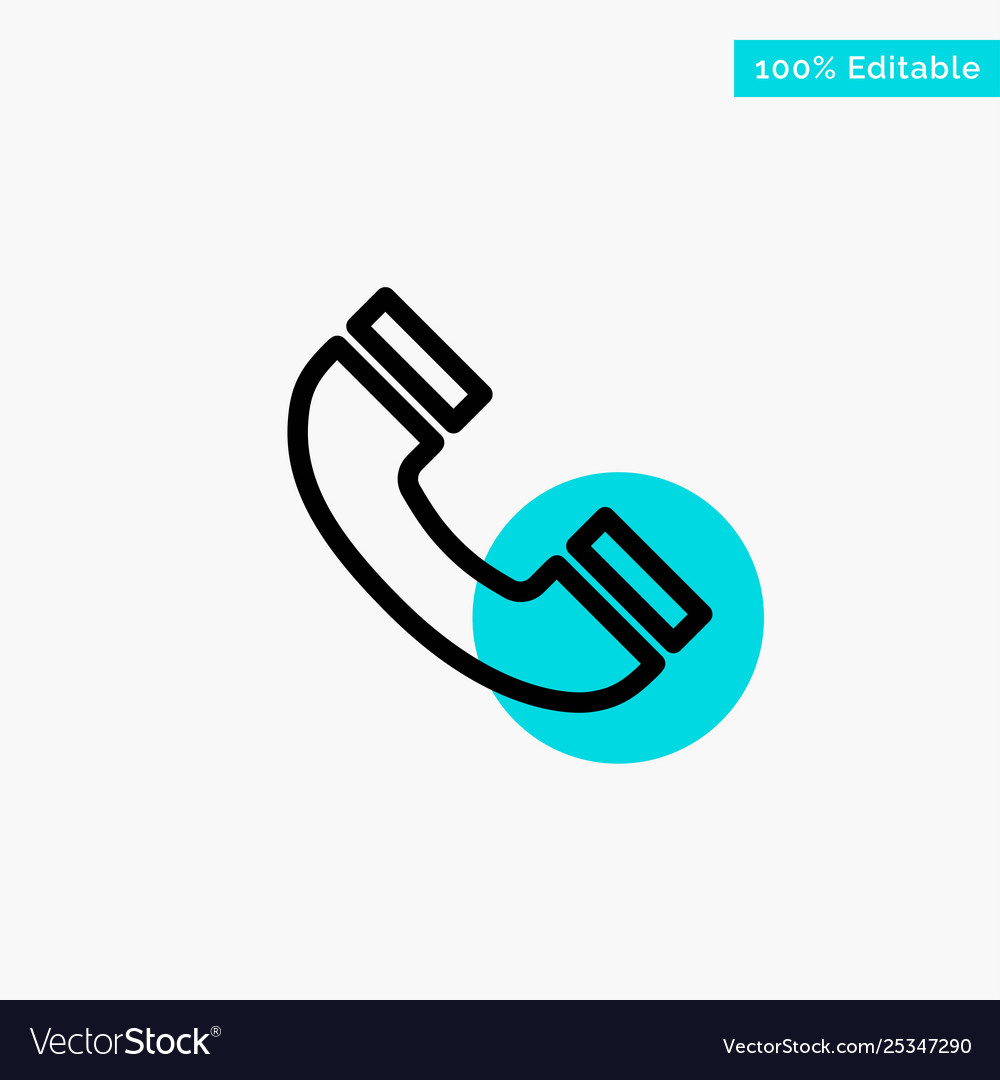 Call interface phone ui turquoise highlight Vector Image Call interface phone ui turquoise highlight