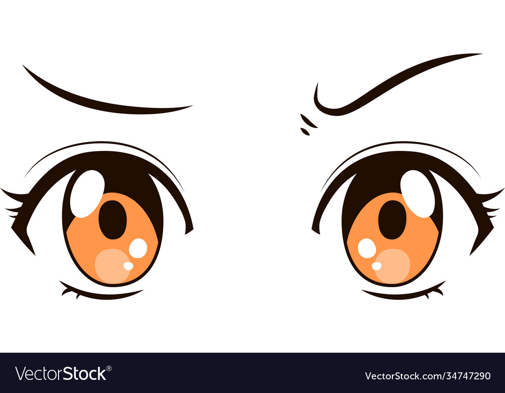 Premium Vector  Cute anime girls eyes. manga face expressions