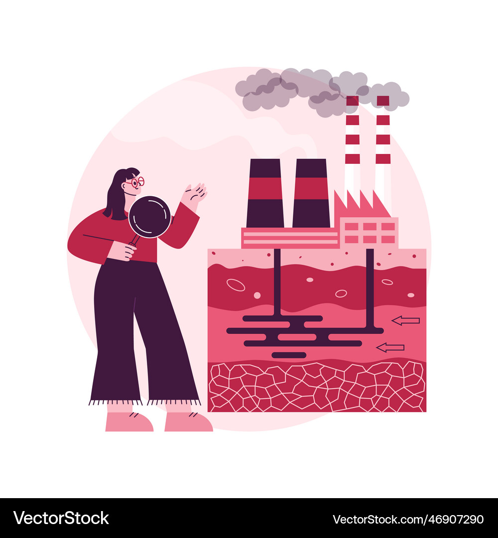 Groundwater pollution abstract concept Royalty Free Vector