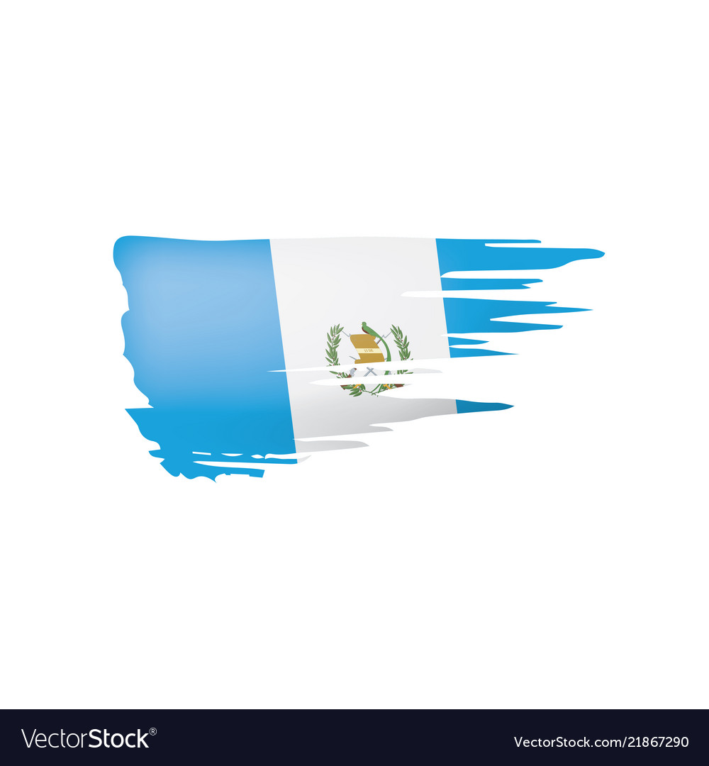 Guatemala flag on a white