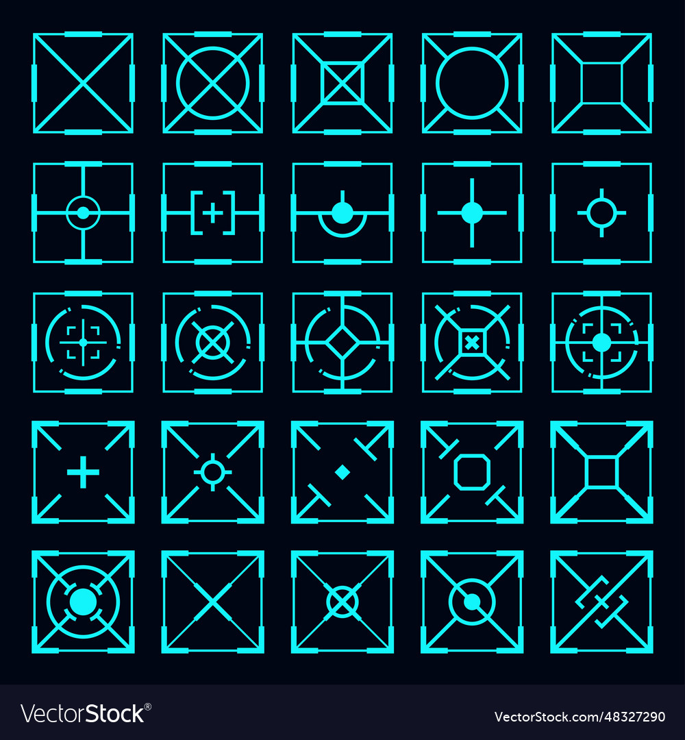 Hi-tech futuristic cyberpunk style design element