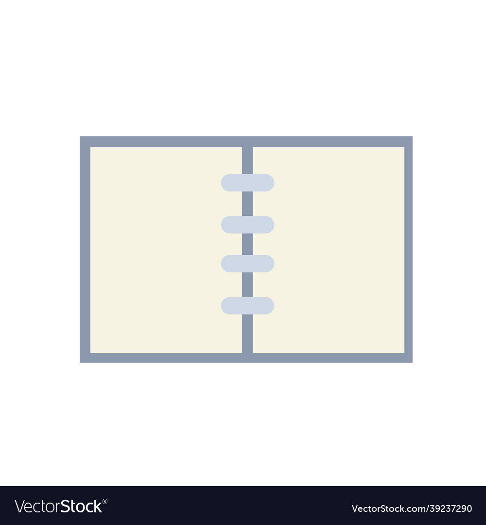 Notepad open notebook for writing vector image Notepad open notebook for writing