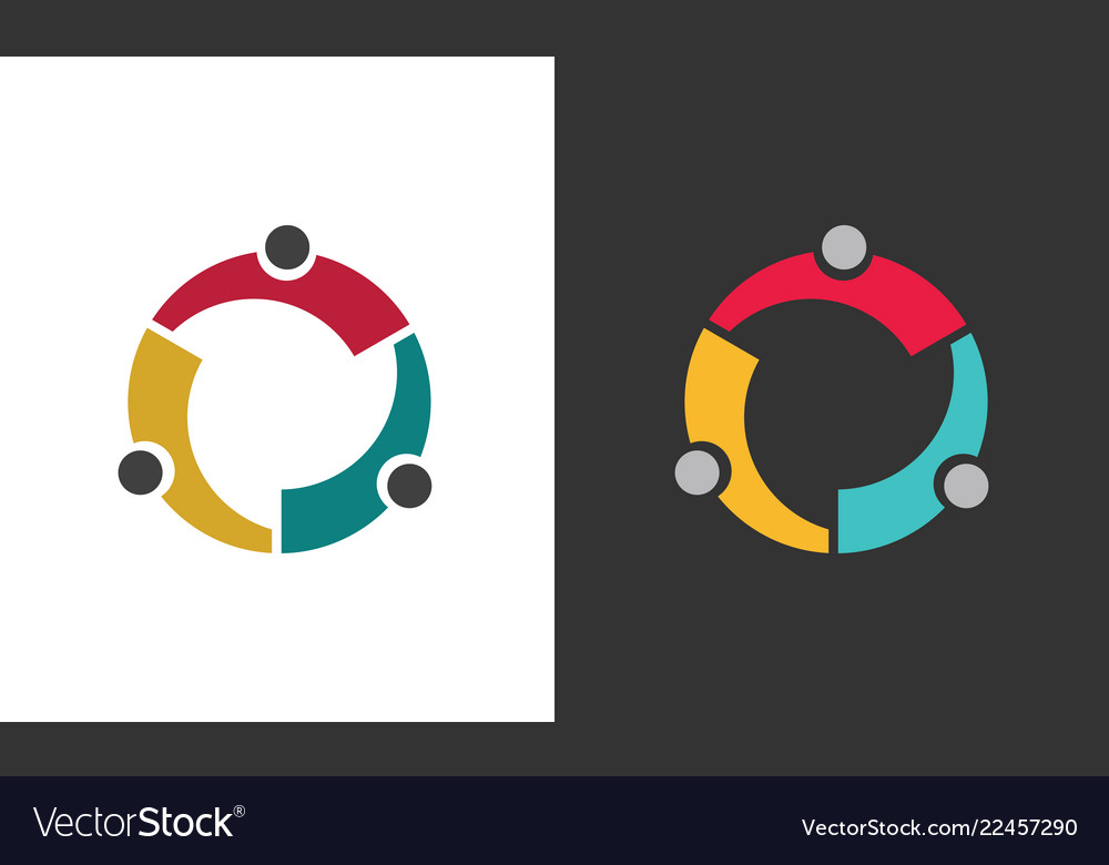Round people healthy logo