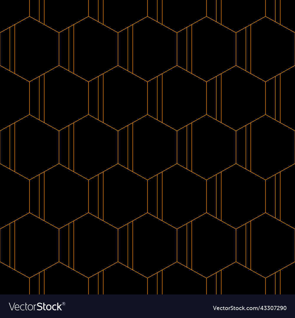 Seamless hexagons pattern honeycomb abstract vector image Seamless hexagons pattern honeycomb abstract