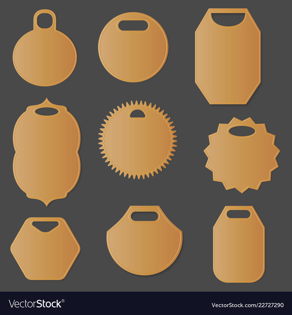 Set of different isolated labels and tags vector image Set of different isolated labels and tags