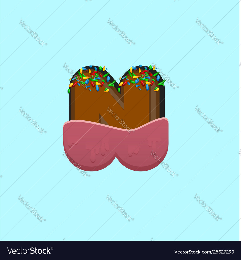Sweet character from a fontset vector image Sweet character from a fontset