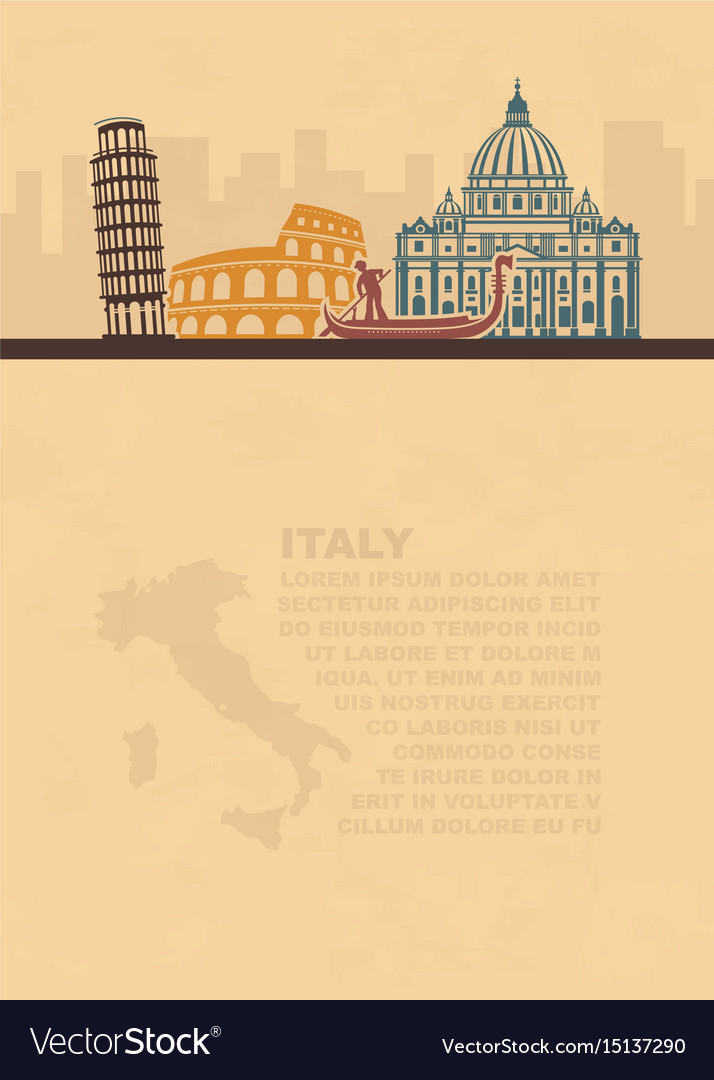 Template of the leaflets with a map