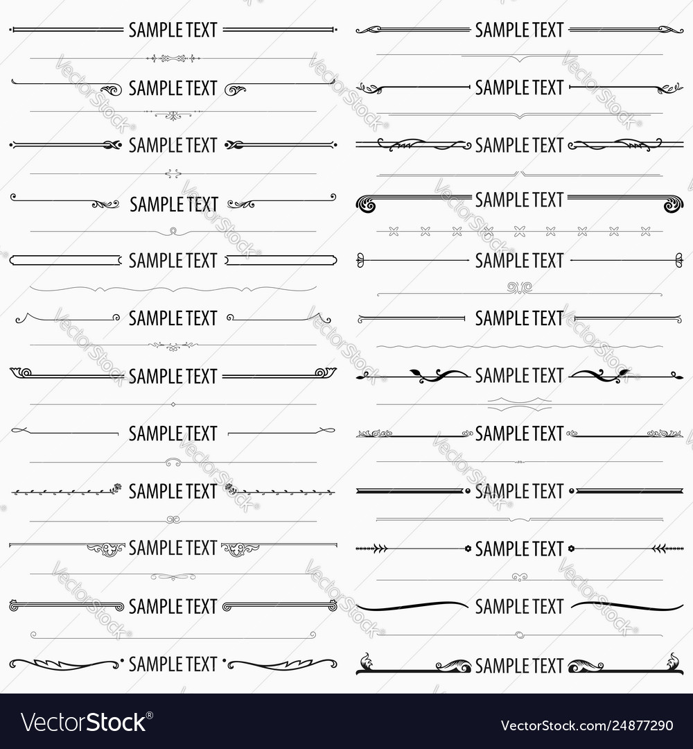 Text dividers and separators big set 1