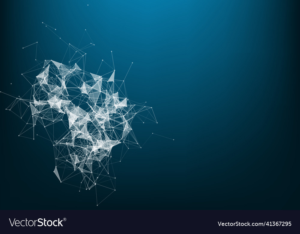 Abstract 3d futuristic dots and lines computer vector image Abstract 3d futuristic dots and lines computer