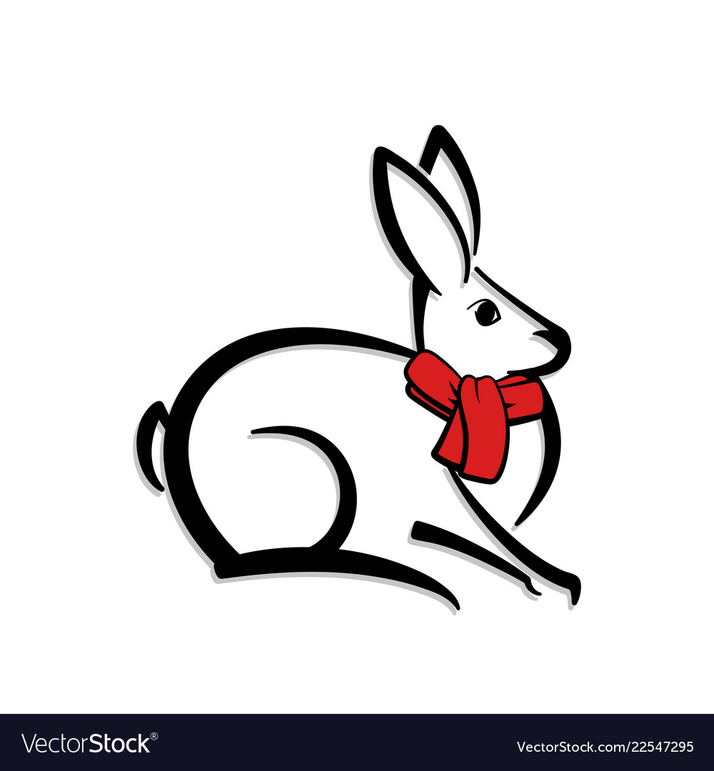 Abstract icon of a rabbit