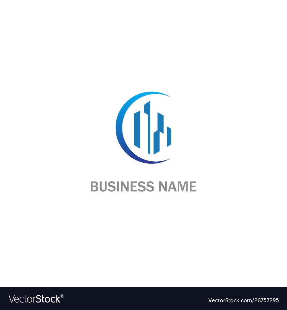 Building company logo Royalty Free Vector Image