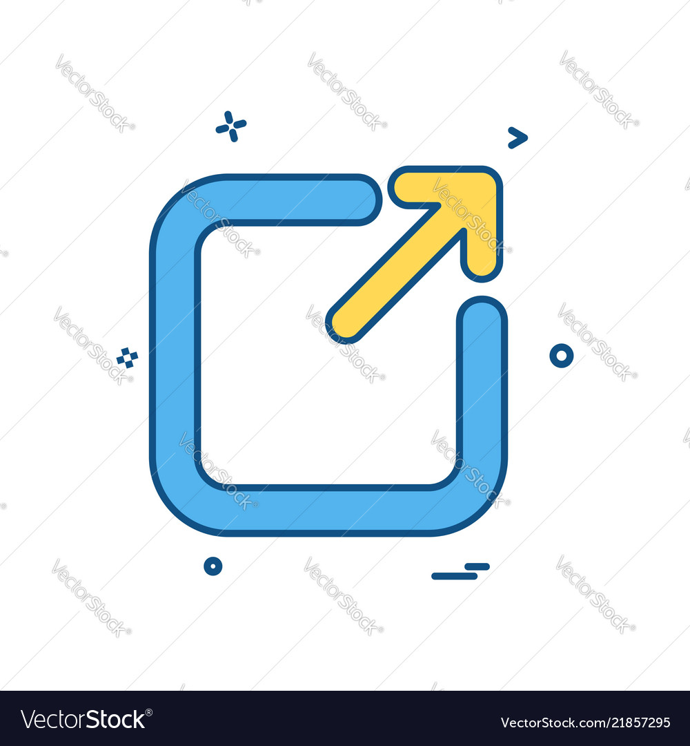 Exit icon design vector image Exit icon design
